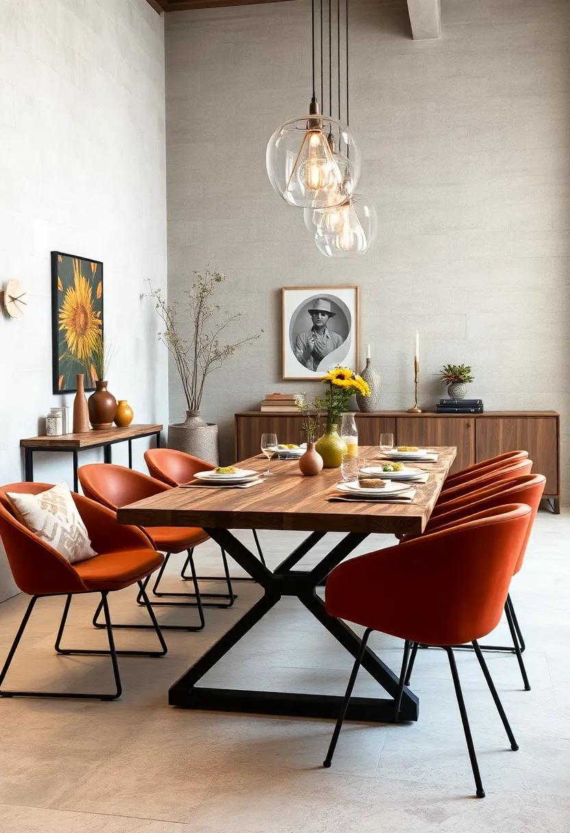 Industrial Chic: A fusion of wood and metal,⁣ this⁤ table ⁢features a‌ raw wood surface supported by industrial-style steel legs, perfect for ⁣urban living