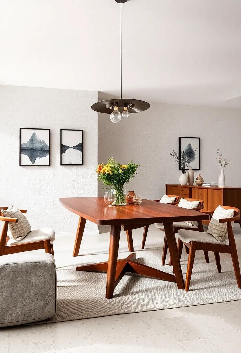 Mid-Century ⁣Modern Revival:‌ A nod to the past with iconic tapered legs and rich walnut finishes, ⁤bringing nostalgia and style to your dining experience