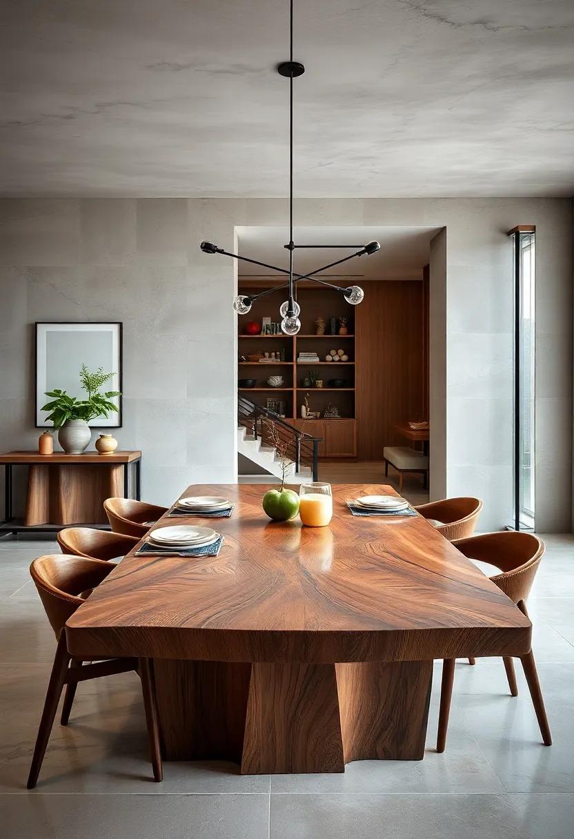 Multi-Level Marvel: A table with varying height surfaces that can accommodate different dining experiences,from casual snacks to⁣ formal meals