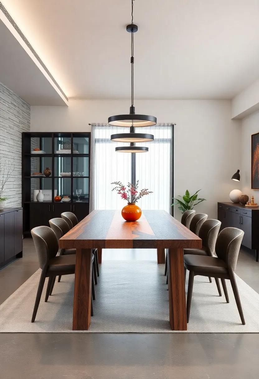 Two-Tone Contrast: A striking design that features a combination of dark and light wood finishes, adding depth‍ and character to your⁤ dining space