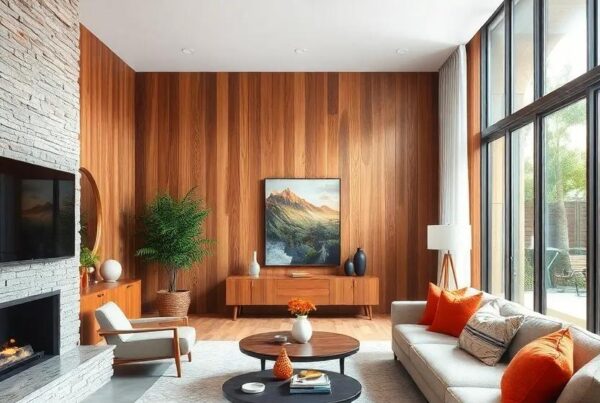 25 Timeless Touches for a Mid-Century Living Room with Wood Paneling