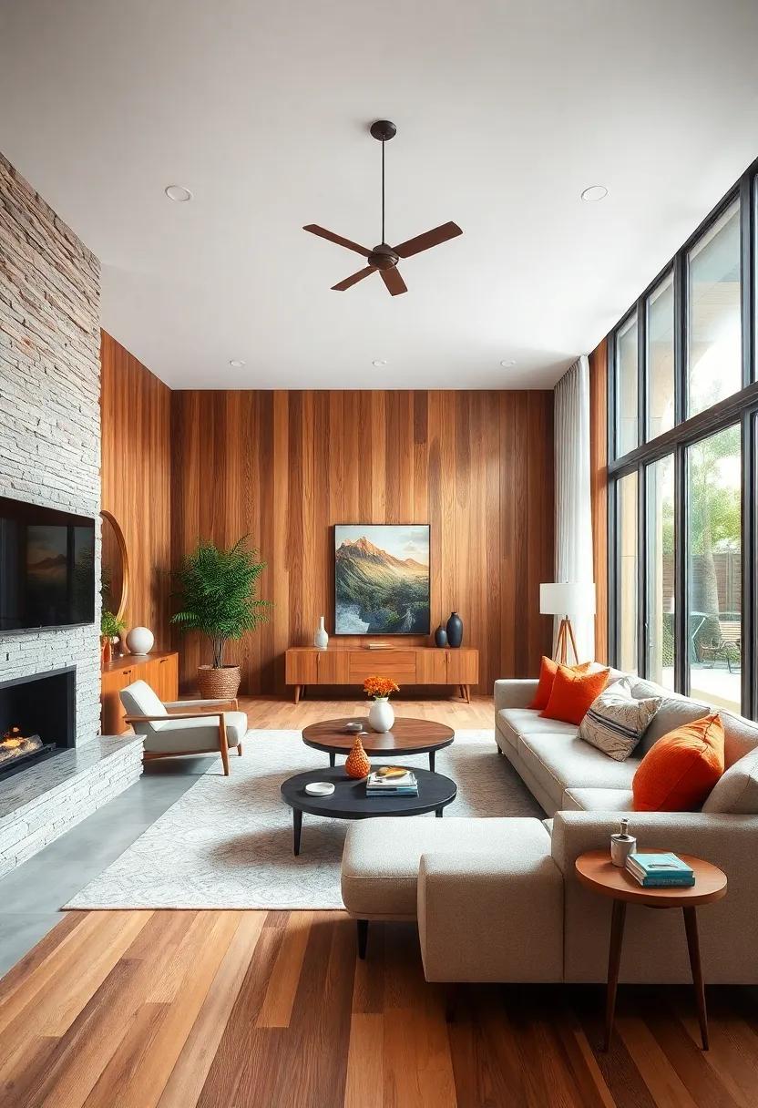 25 Timeless Touches for a Mid-Century Living Room with Wood Paneling