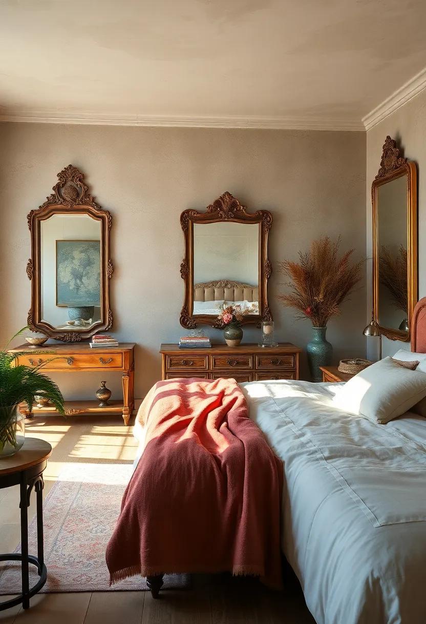 27 Enchanting Vintage Bedrooms Adorned with Timeless Antique Mirrors