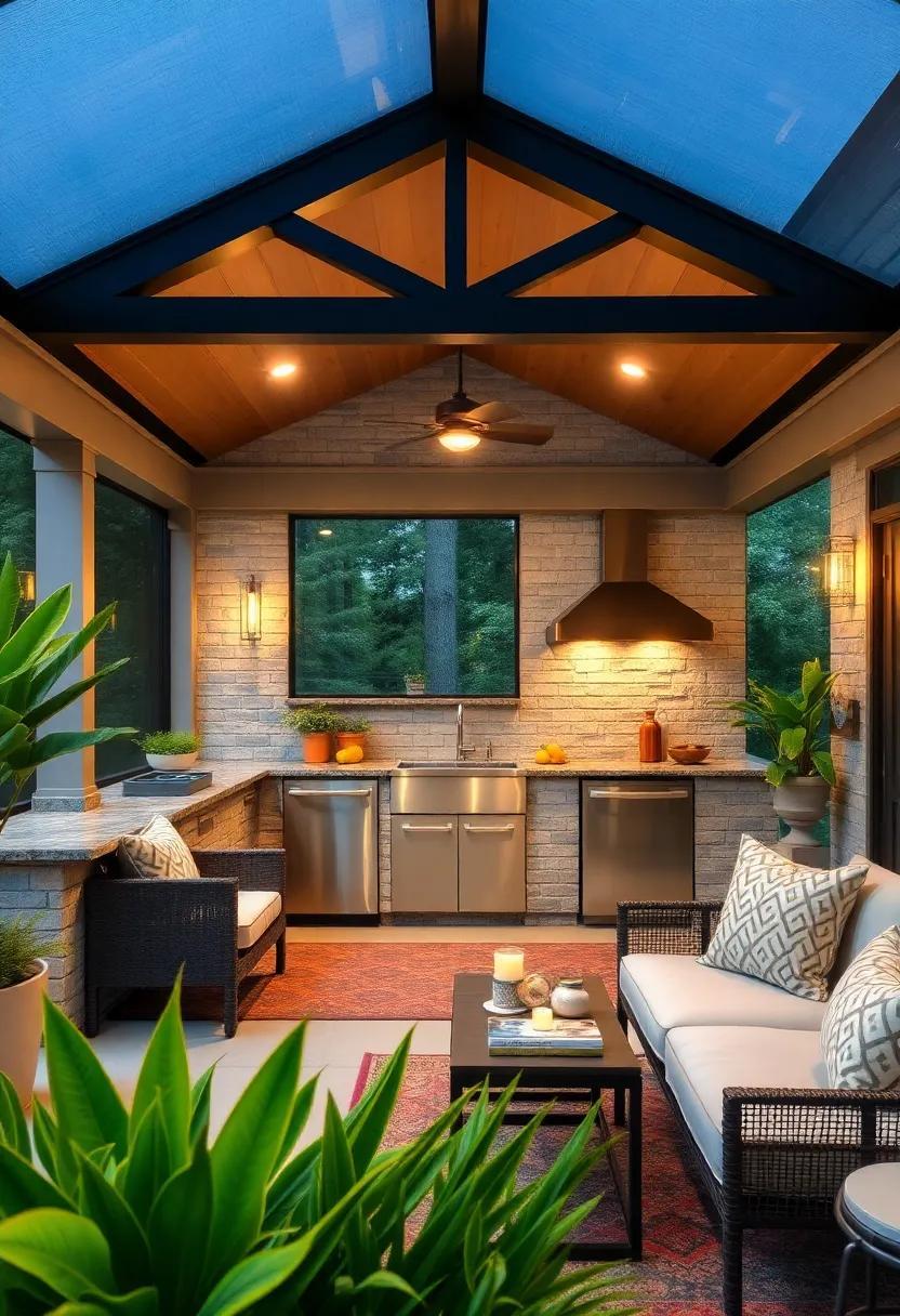 23 Stunning Screened Porch Outdoor Kitchens with Sinks for Your Dream Home
