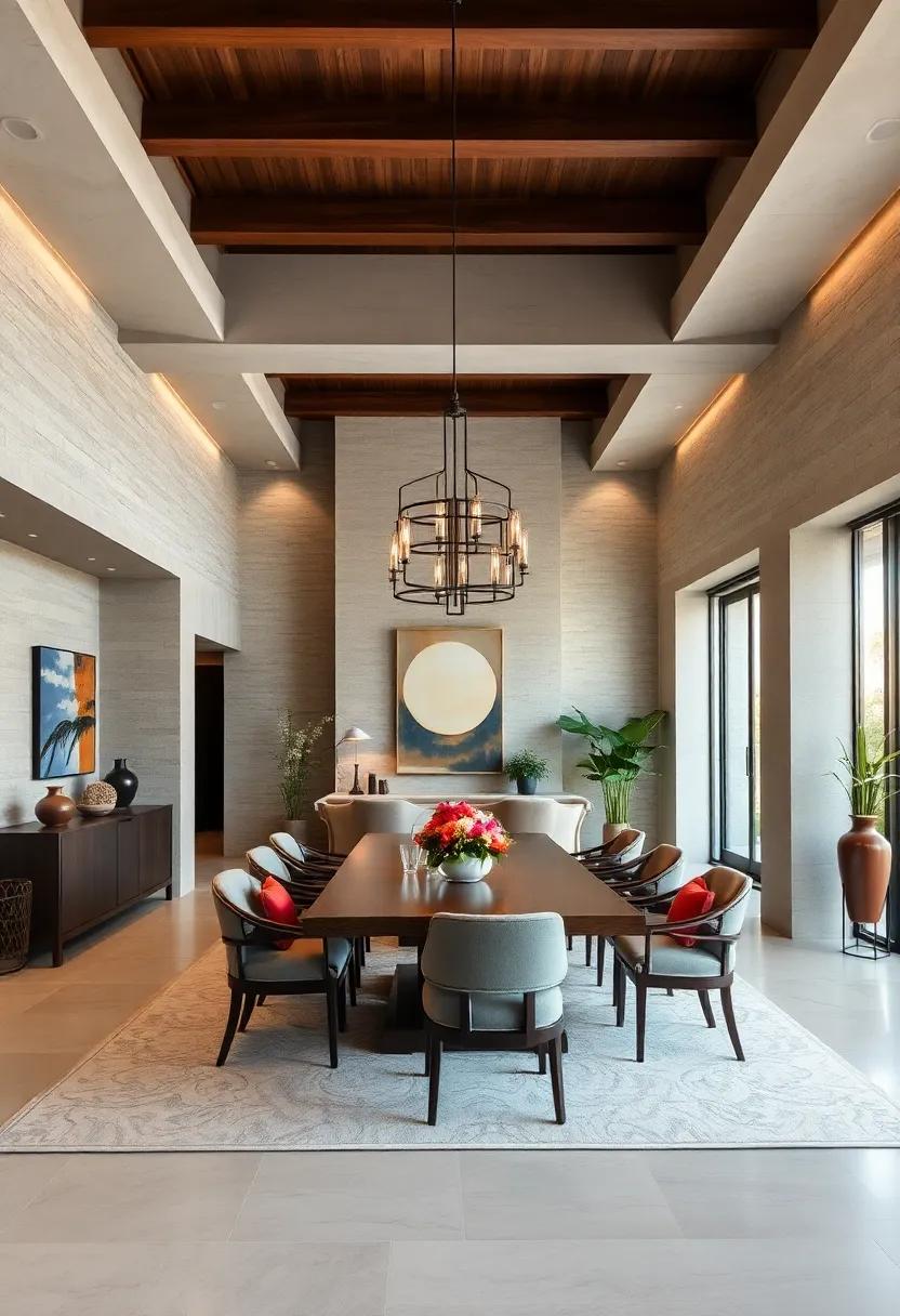 Incorporate Statement Ceilings: Consider wood beams or ‍decorative ceilings as a unique focal point that draws the eyes upward