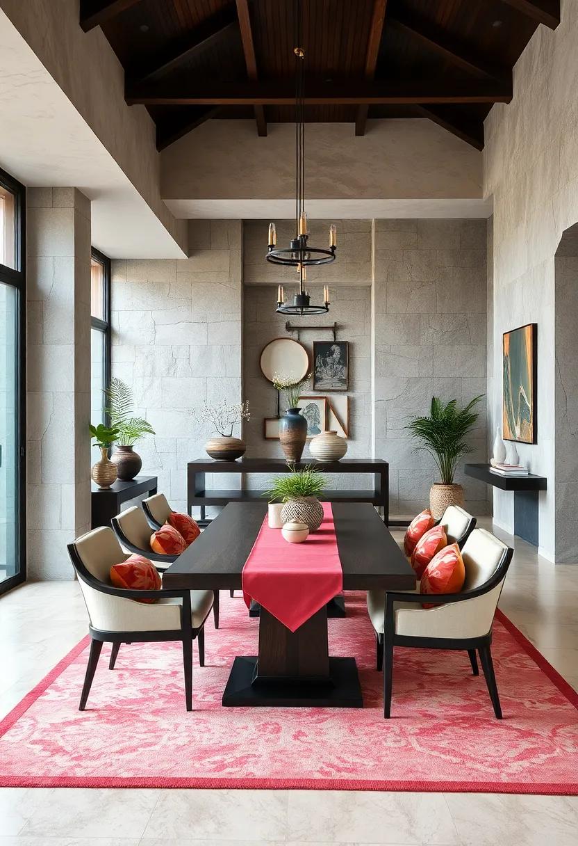 Layer Textiles: Incorporate silk or cotton fabrics in cushions and table runners for a luxurious feel, enhancing comfort and​ style