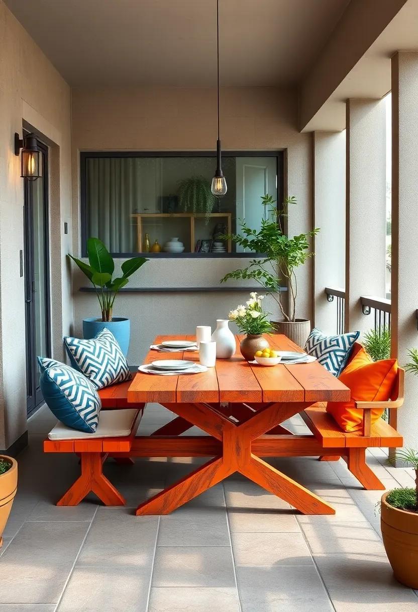 Picnic Table chic:⁢ Redefine the classic ‌picnic table with vibrant paint and comfortable seating cushions, transforming it into a⁤ stylish centerpiece for casual gatherings