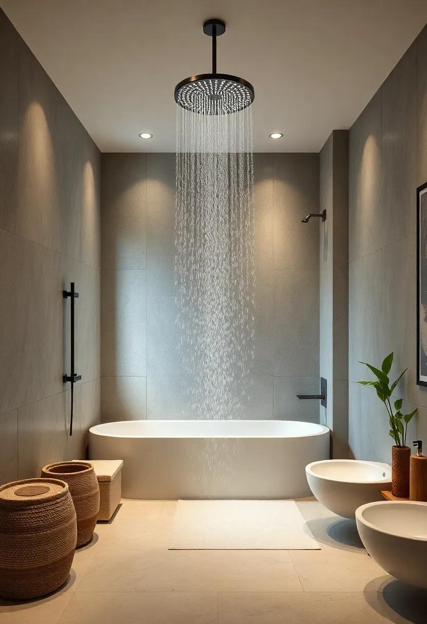 Tropical Escape ​with ⁢a Rainforest Showerhead: Transform your ‍bathroom​ into an exotic getaway with a large rainforest ⁤showerhead that ‌delivers a luxurious waterfall experience reminiscent of ‍a tropical paradise
