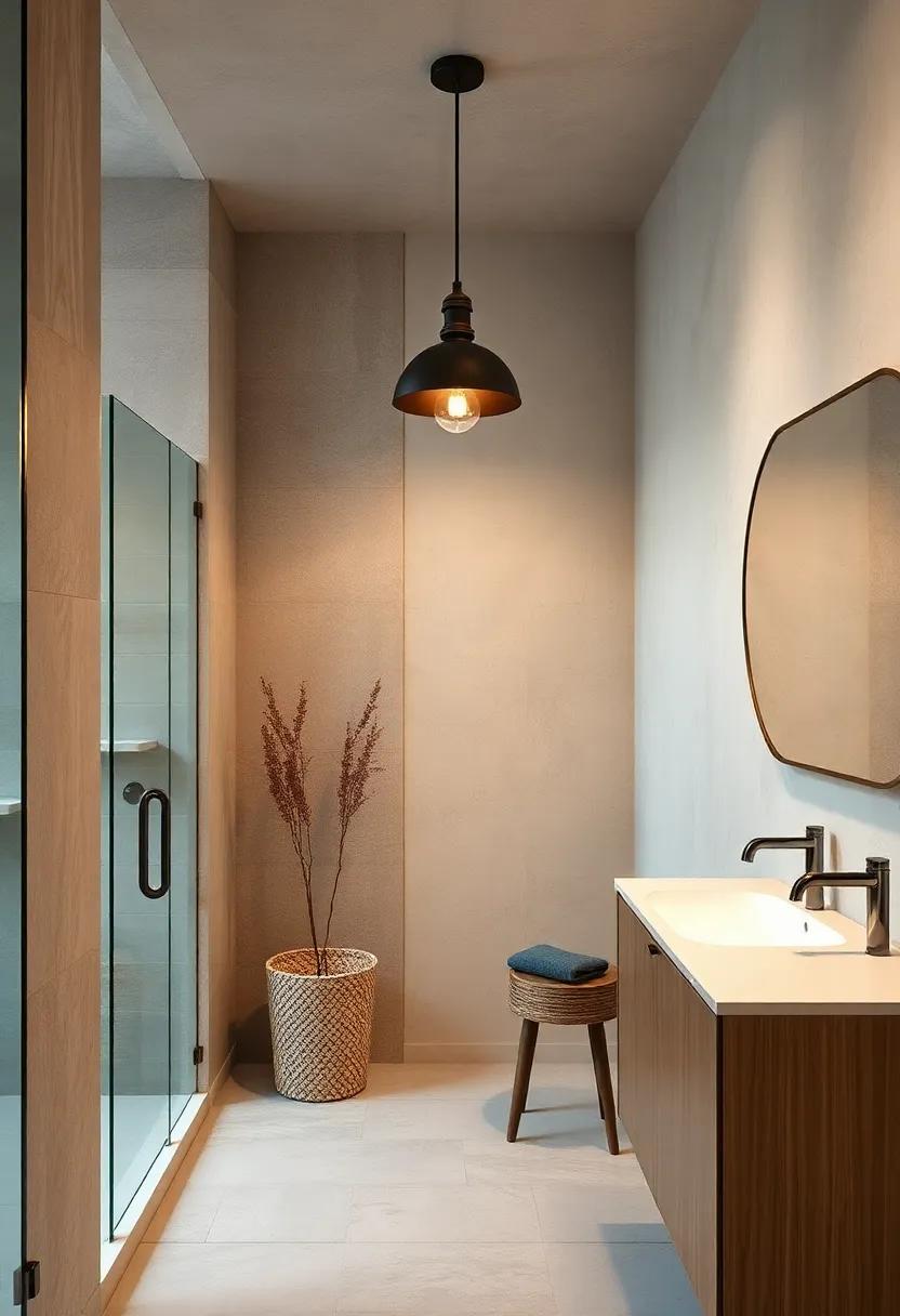 Industrial⁤ Pendant⁢ Lighting: Enhance⁤ your⁤ space⁣ with rugged industrial pendants that⁤ offer a⁤ unique contrast to softer bathroom ​elements