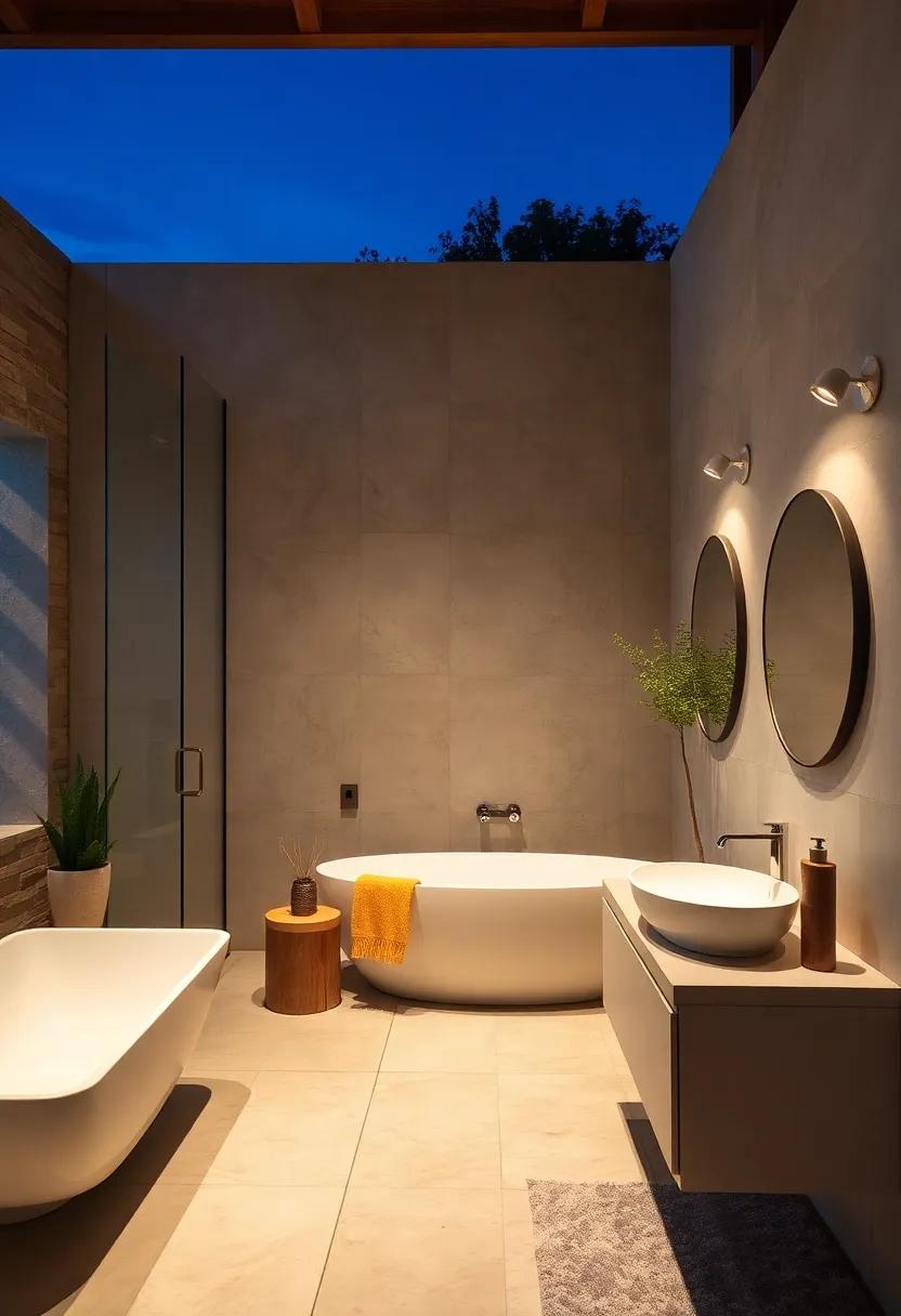 Solar-Powered Outdoor Fixtures: If ‌your bathroom has‌ windows, consider solar-powered outdoor ​fixtures that provide eco-friendly illumination