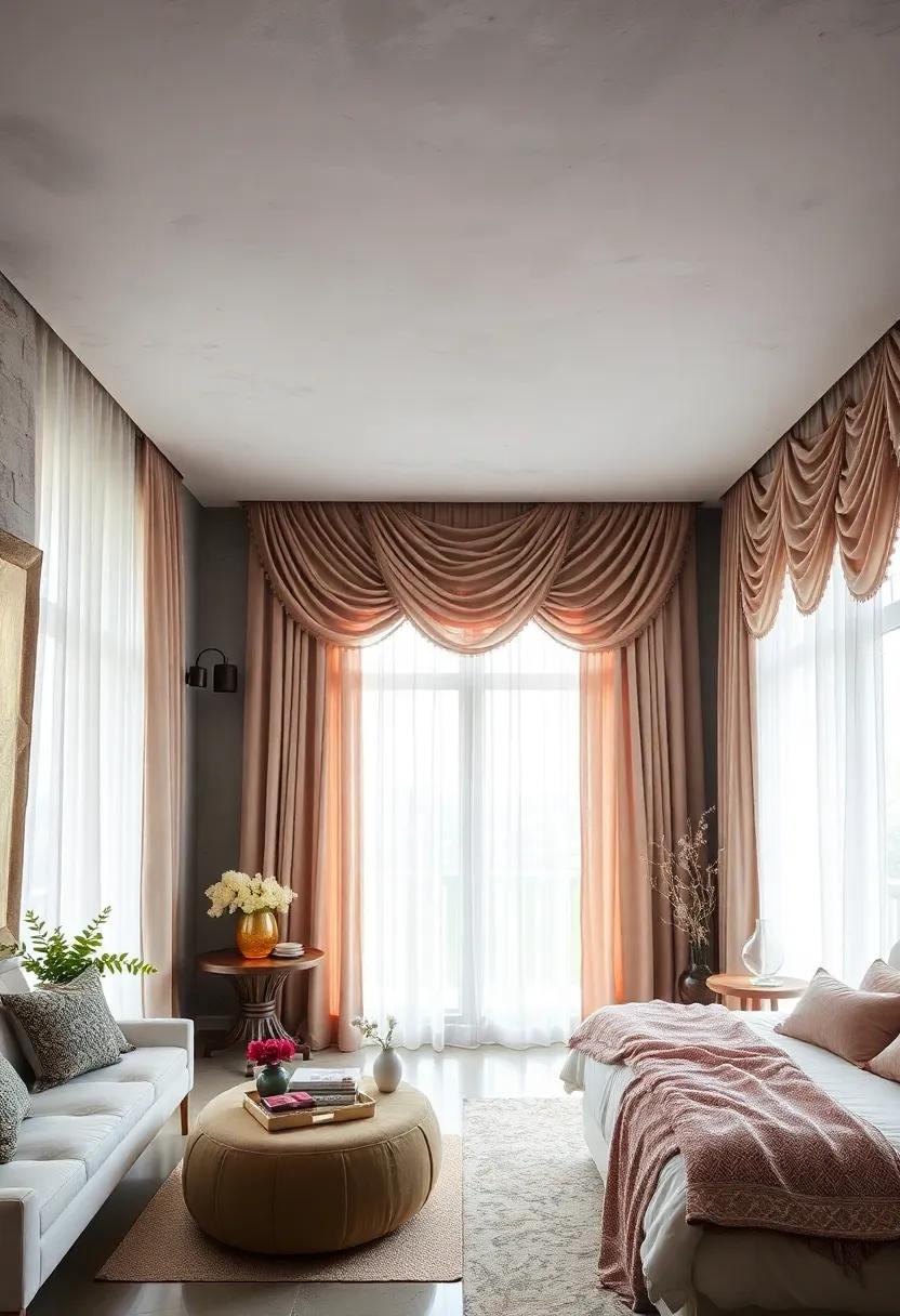 Romantic Retreat: Soft, flowing fabrics paired with ⁢billowy ‌swags create ⁢a‌ serene, intimate environment ideal for winding ⁢down at the‍ end of the day