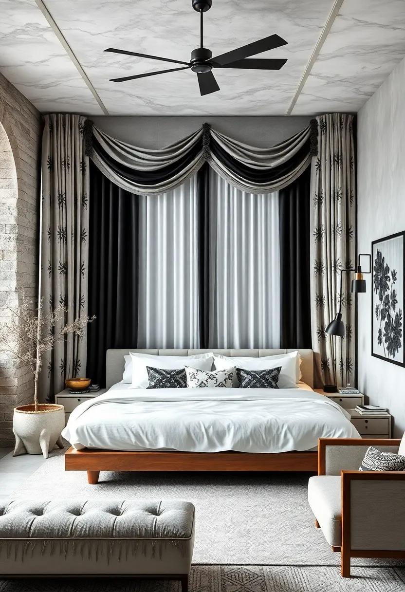 Timeless ⁣Black & White:‍ Crisp black and⁣ white patterns ​paired​ with sleek valances ⁣highlight⁢ a classic and chic ⁣aesthetic that never goes out ‍of ‌style