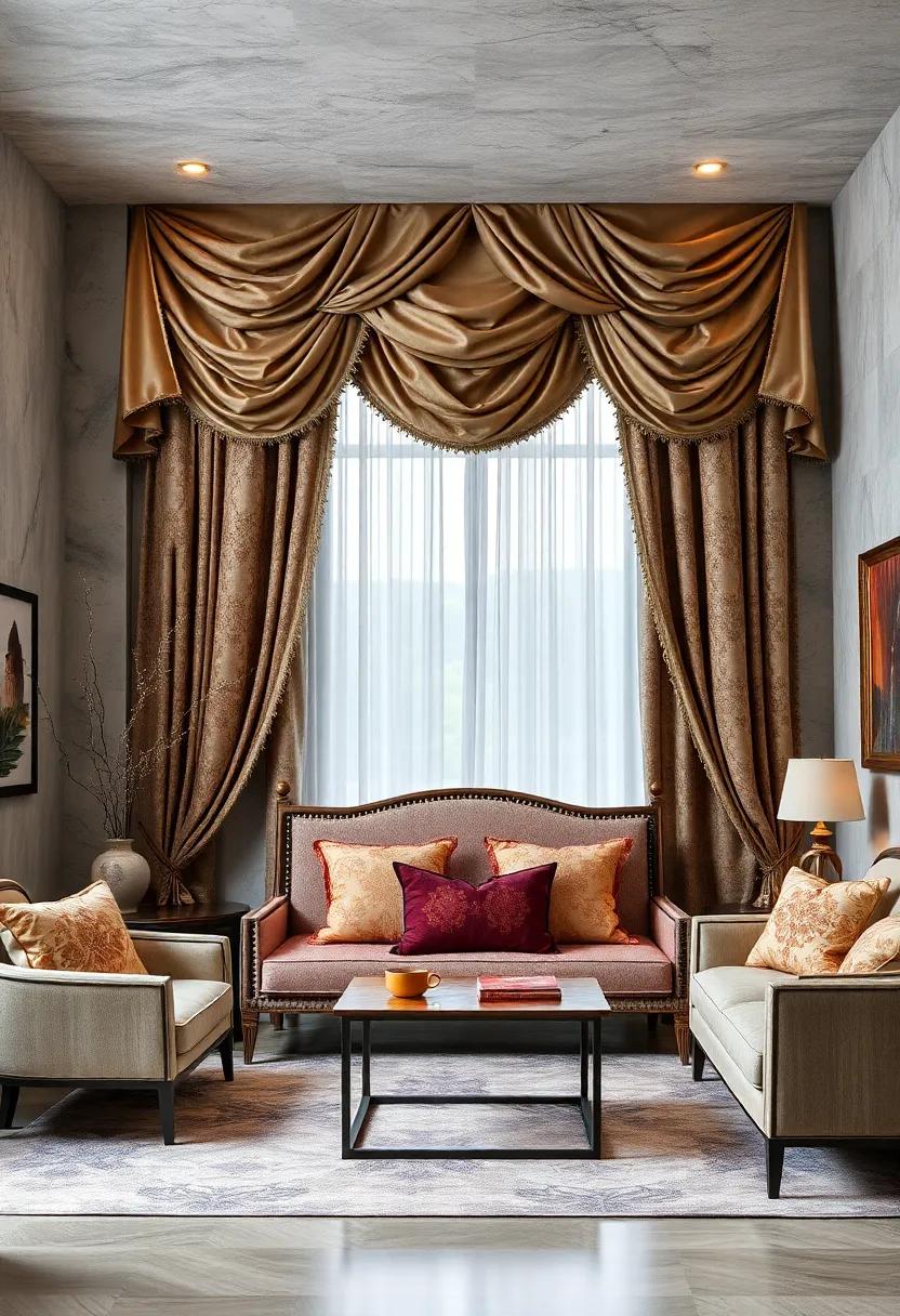 Timeless Sophistication: Rich brocade curtains ​achieved⁢ with⁤ ornate valances echo the​ grandeur of historical periods, lending a regal⁤ touch to any‍ bedroom