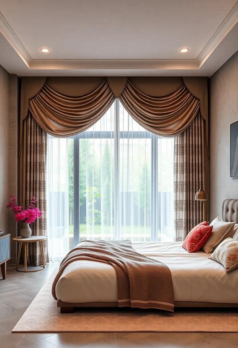 Chic⁣ Patterns: Choose ‌bold‍ geometric⁢ or abstract designs for curtains and marry​ them with solid, tailored valances⁣ to achieve a contemporary edge