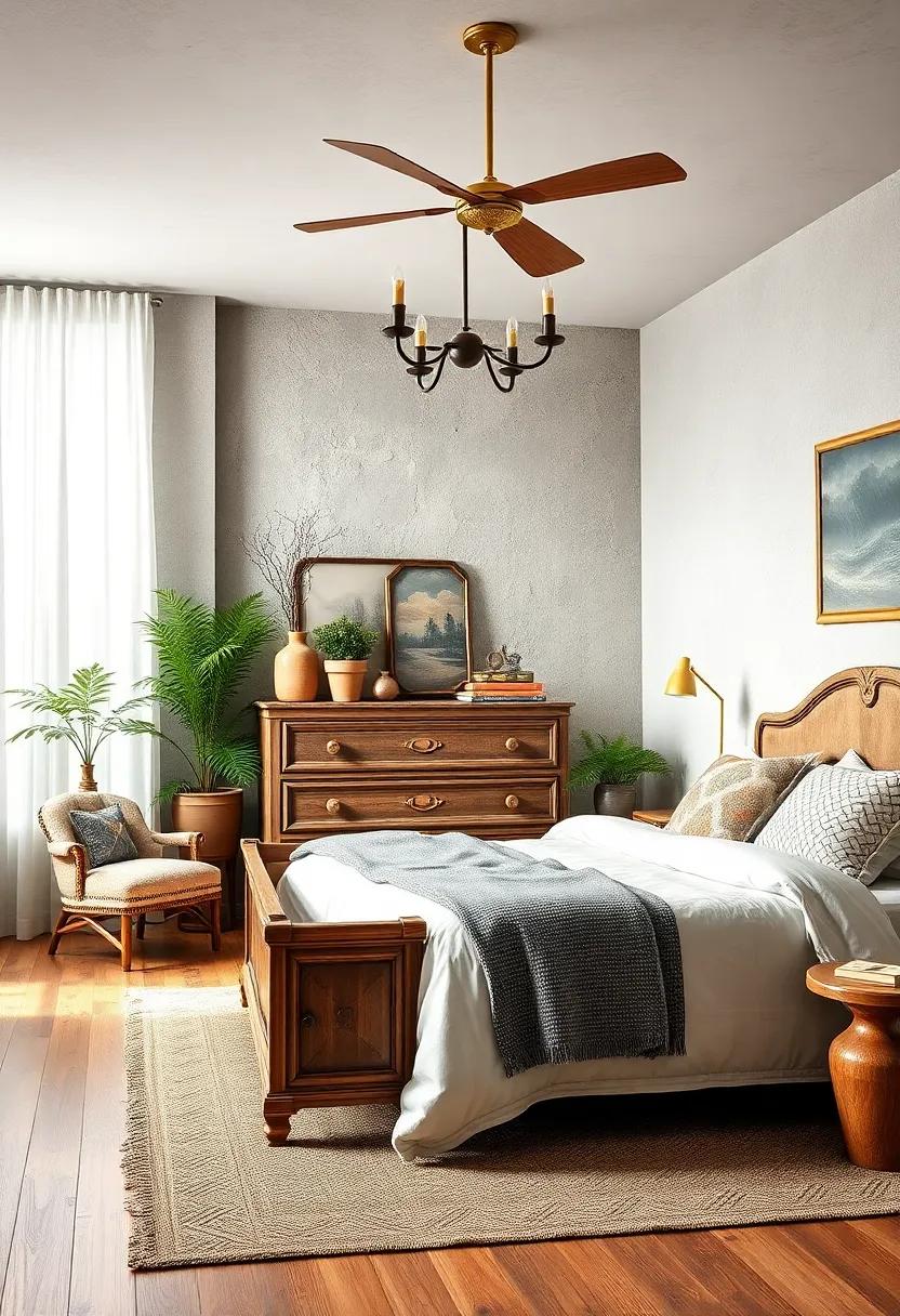 Feature a ‍Statement Piece: Choose one standout vintage furniture item,such as a beautiful antique dresser or a rustic bed frame,to draw attention and anchor ‌your room's design