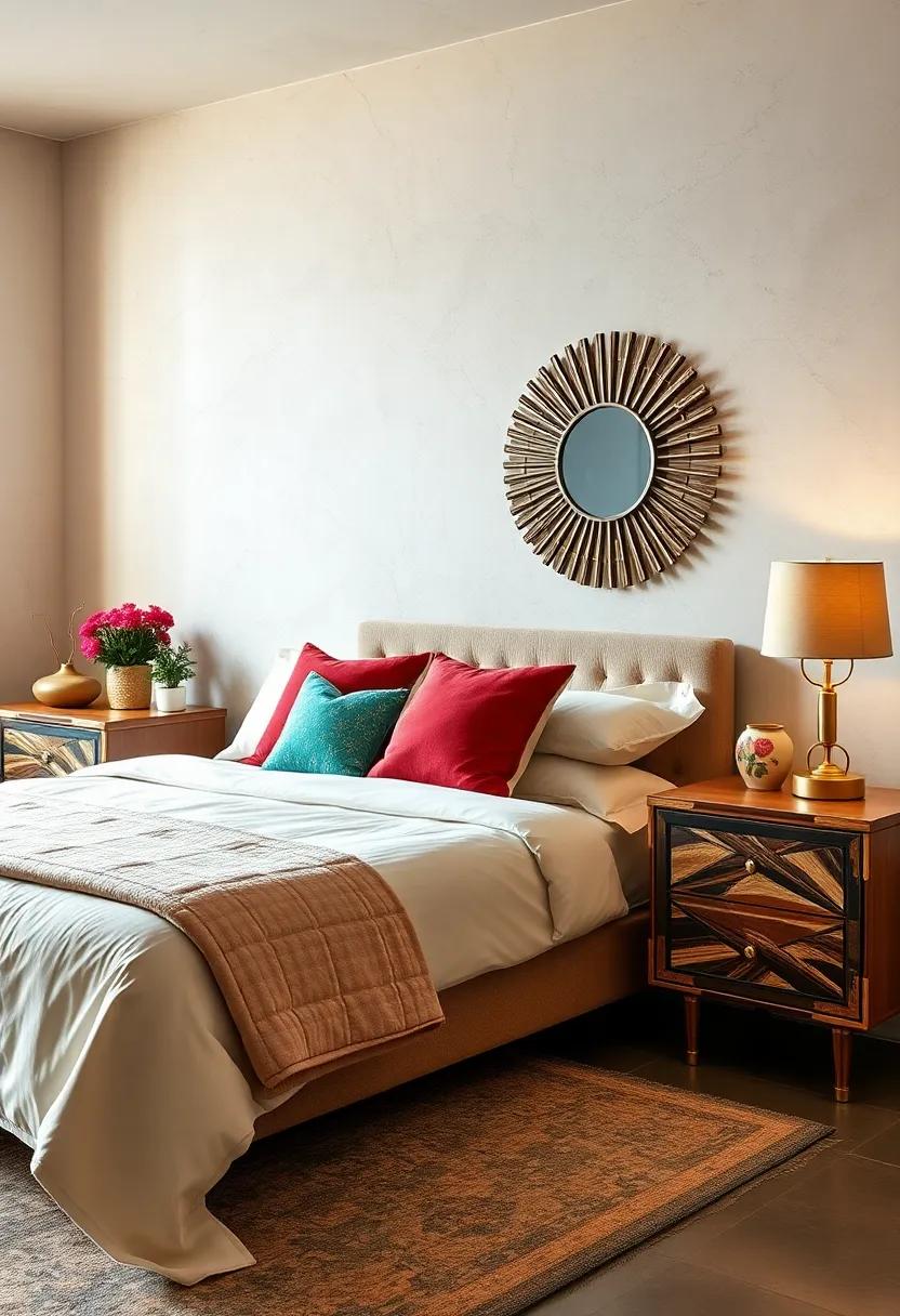 Find Unique Nightstands: Seek out mismatched nightstands for an eclectic look, showcasing individual character and charm beside‌ your bed