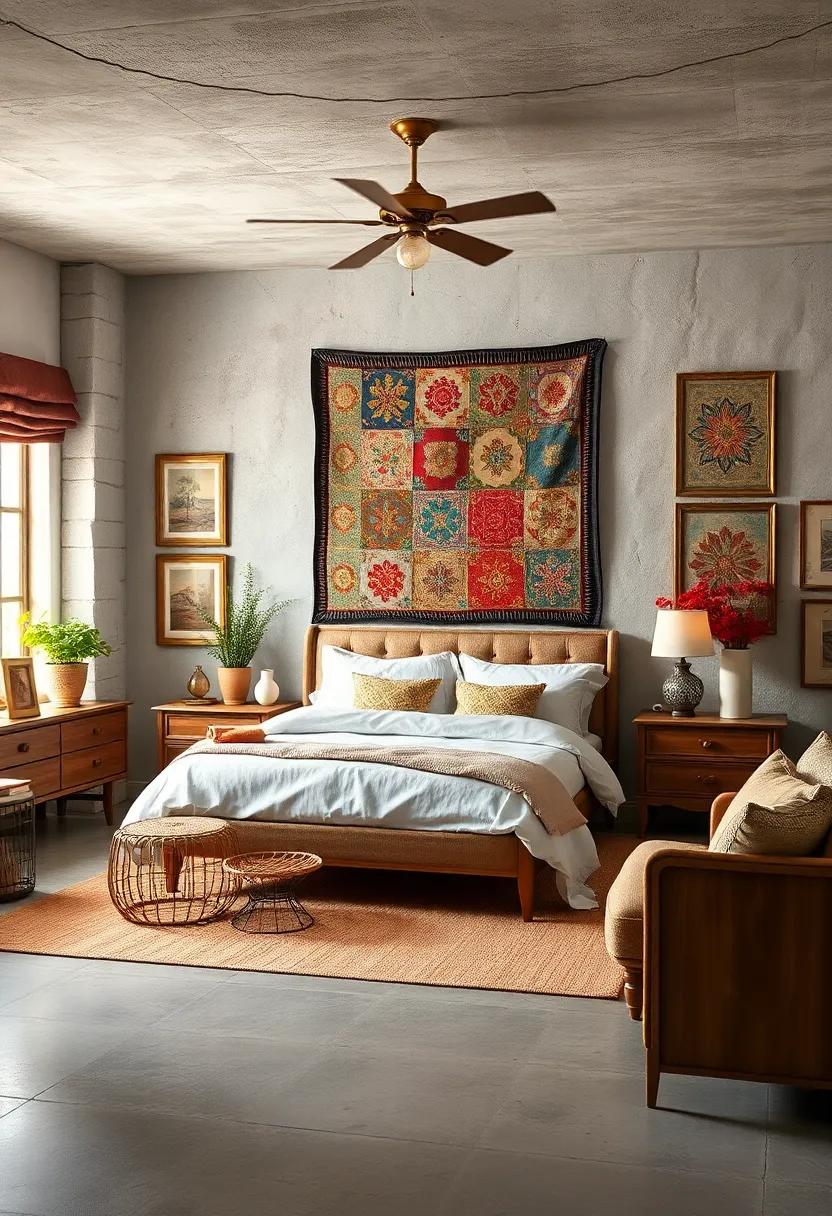 Frame ⁢Vintage Textiles: Hang vintage quilts or fabric swatches as wall art to⁣ add color, texture, and a sense of history to your bedroom