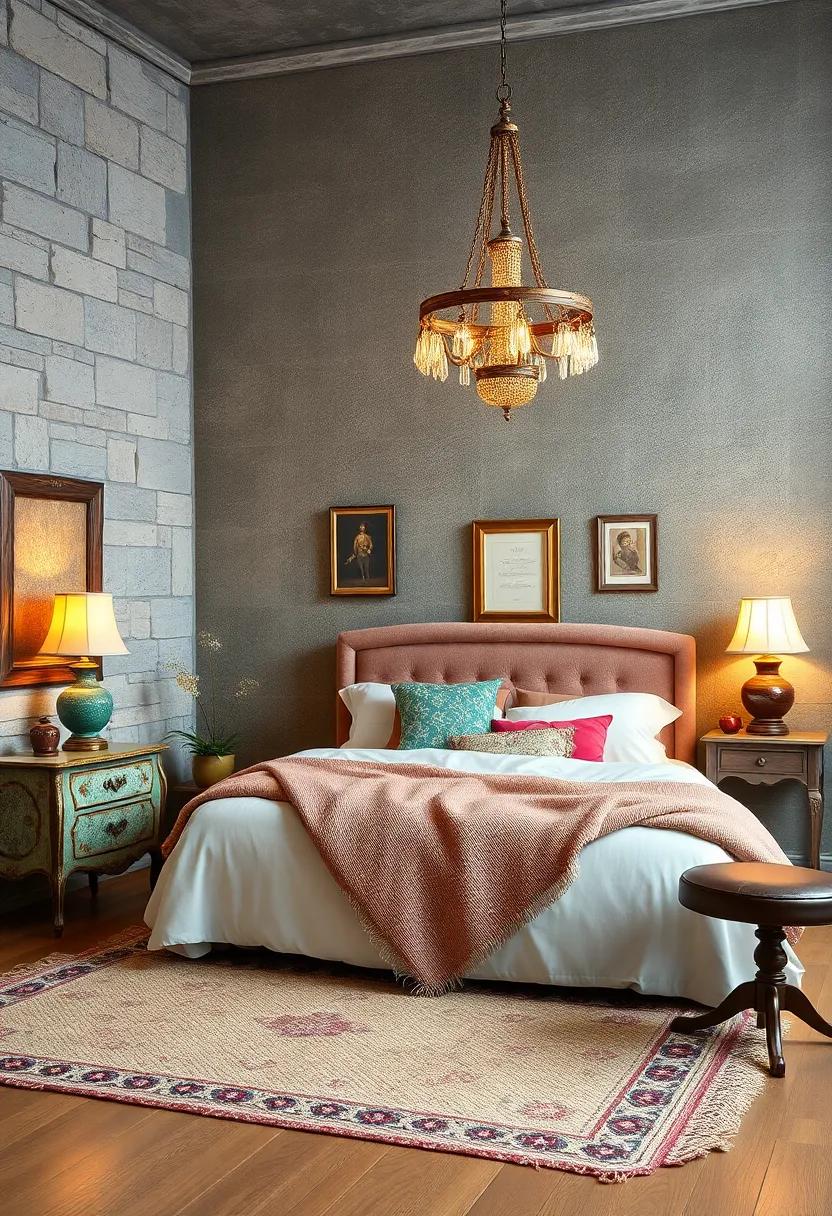 Incorporate ⁢Vintage Lighting: Use antique lamps or chandeliers to bring a warm glow and nostalgic ambiance to your room