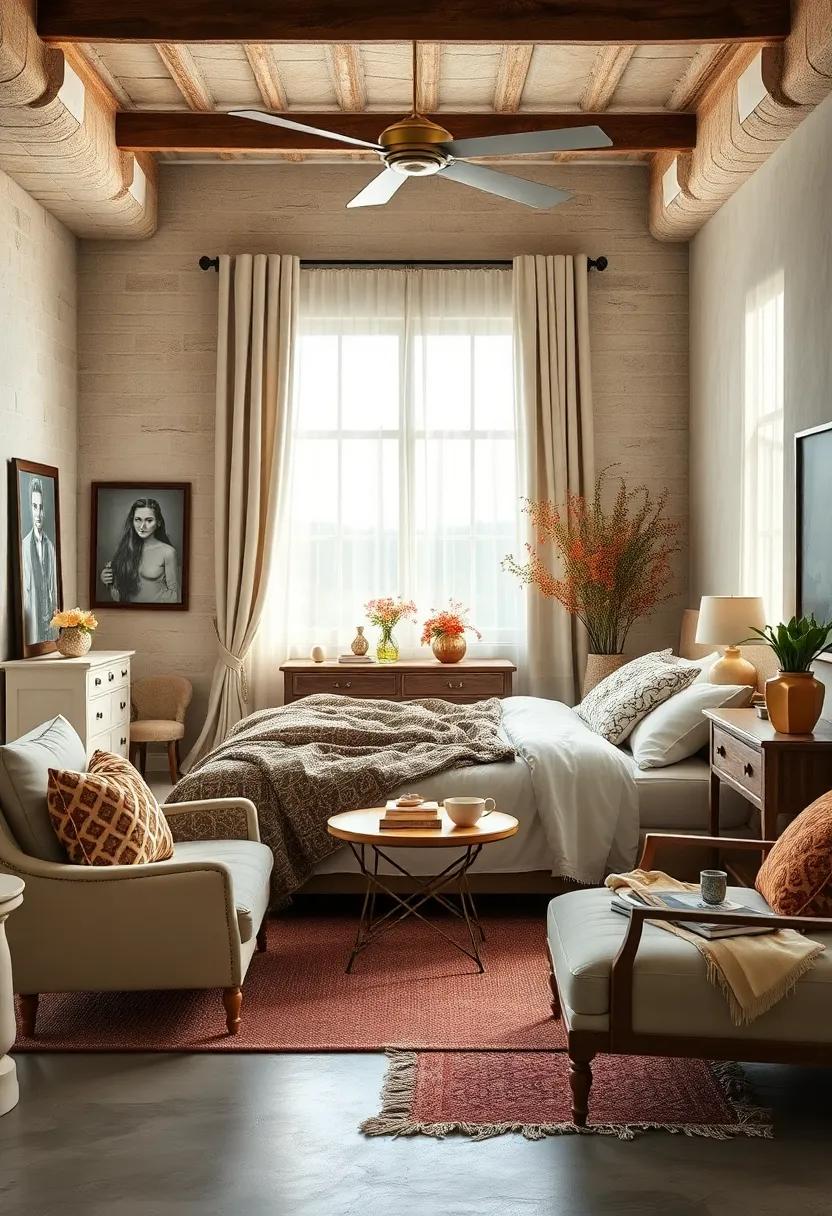 Layer​ with Textiles: use vintage fabrics for curtains, ⁣bedding, and throw pillows to infuse warmth and texture into your bedroom decor