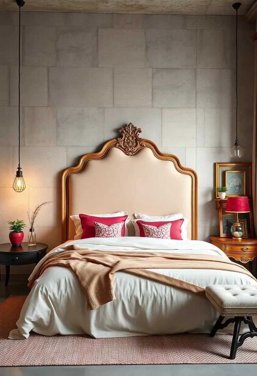 Go for a Vintage Headboard: A uniquely shaped or ornate headboard can serve as a focal point, instantly elevating ⁤the bed's visual ‌appeal