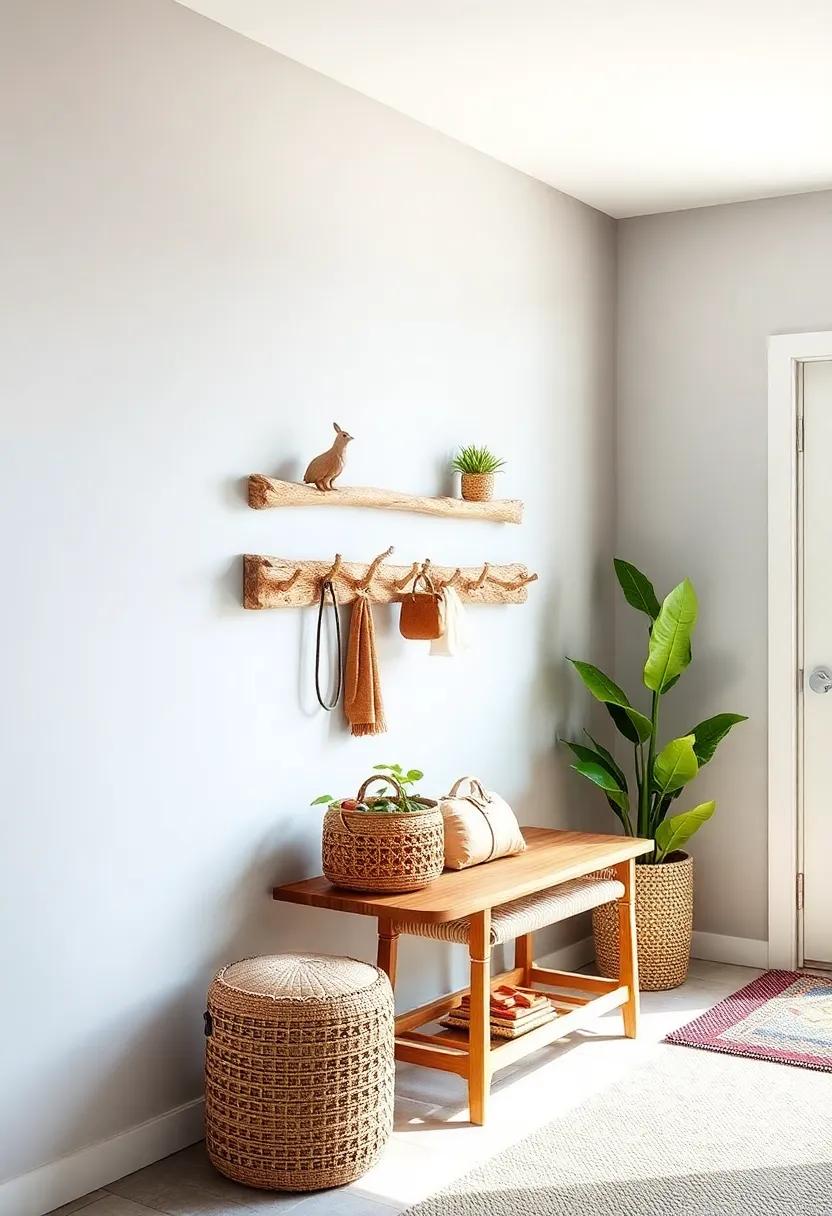 Beachy Entryway Wall ‌Rack: Hang a driftwood​ rack ⁣for keys ‍and jackets, reminiscent⁣ of coastal ​living, while ⁤keeping things tidy