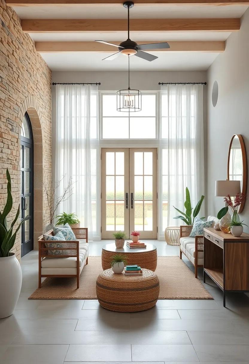 Breezy textiles: Lightweight fabrics in ‌curtains or cushions provide a relaxed feel,enhancing‍ the ‌coastal charm of your entryway