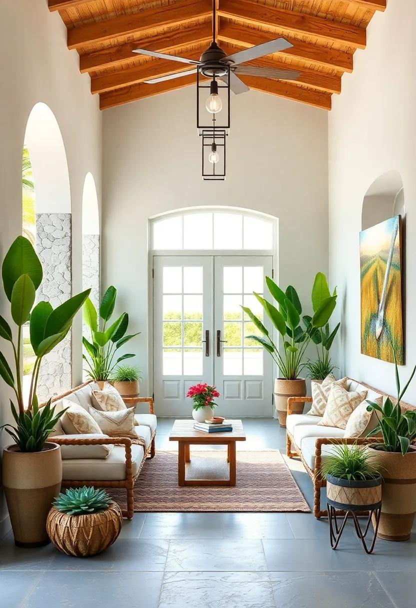 Coastal Flora: ‍Decorate with⁣ potted plants like succulents or ferns‍ that mimic the native coastal‌ vegetation, ‌adding life to your entrance