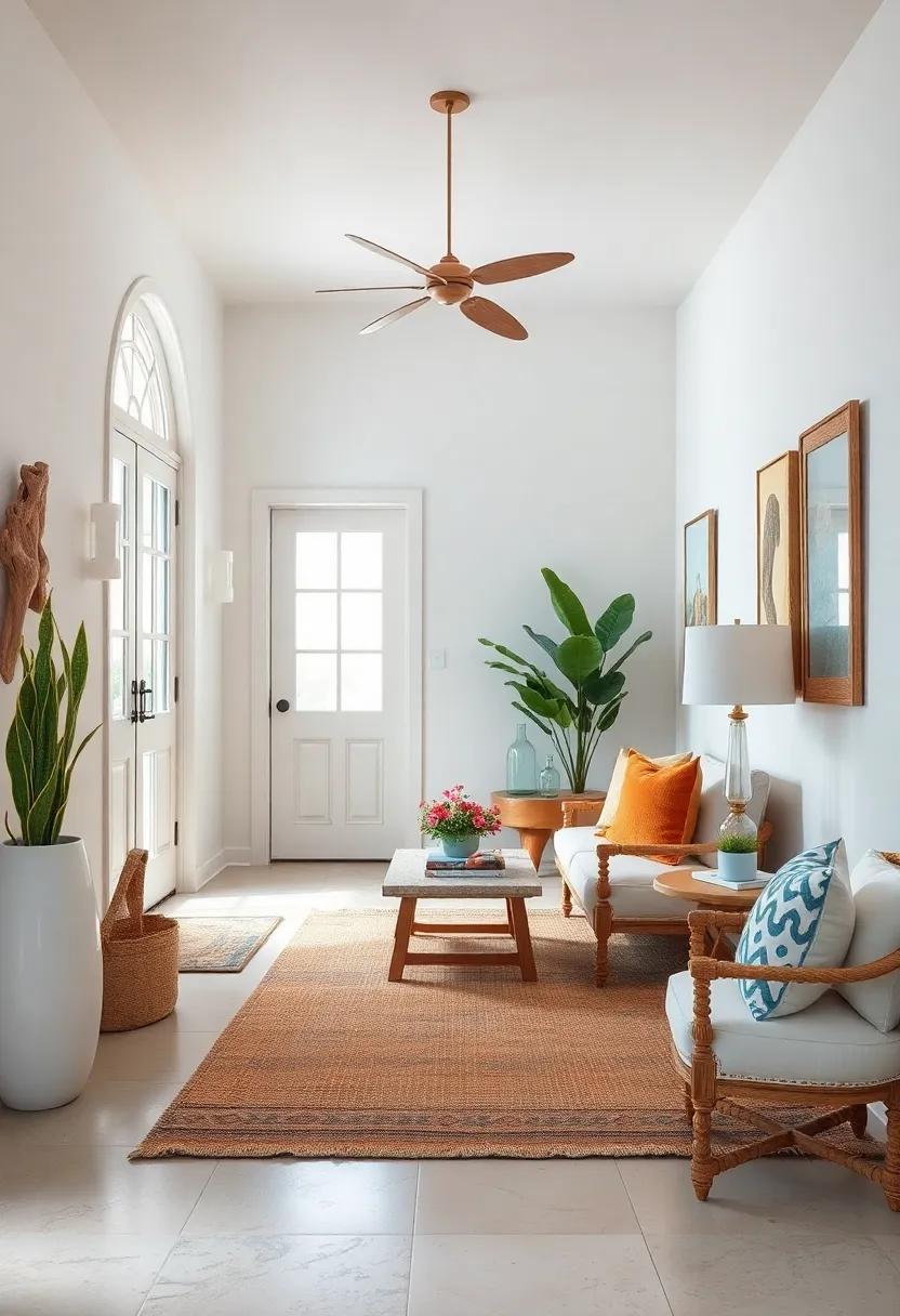 Natural ‌Elements: ⁤Use driftwood,⁢ seagrass rugs, and coral decorations​ to‌ connect ⁤your entryway to ⁣the ⁣beauty of⁤ the beach