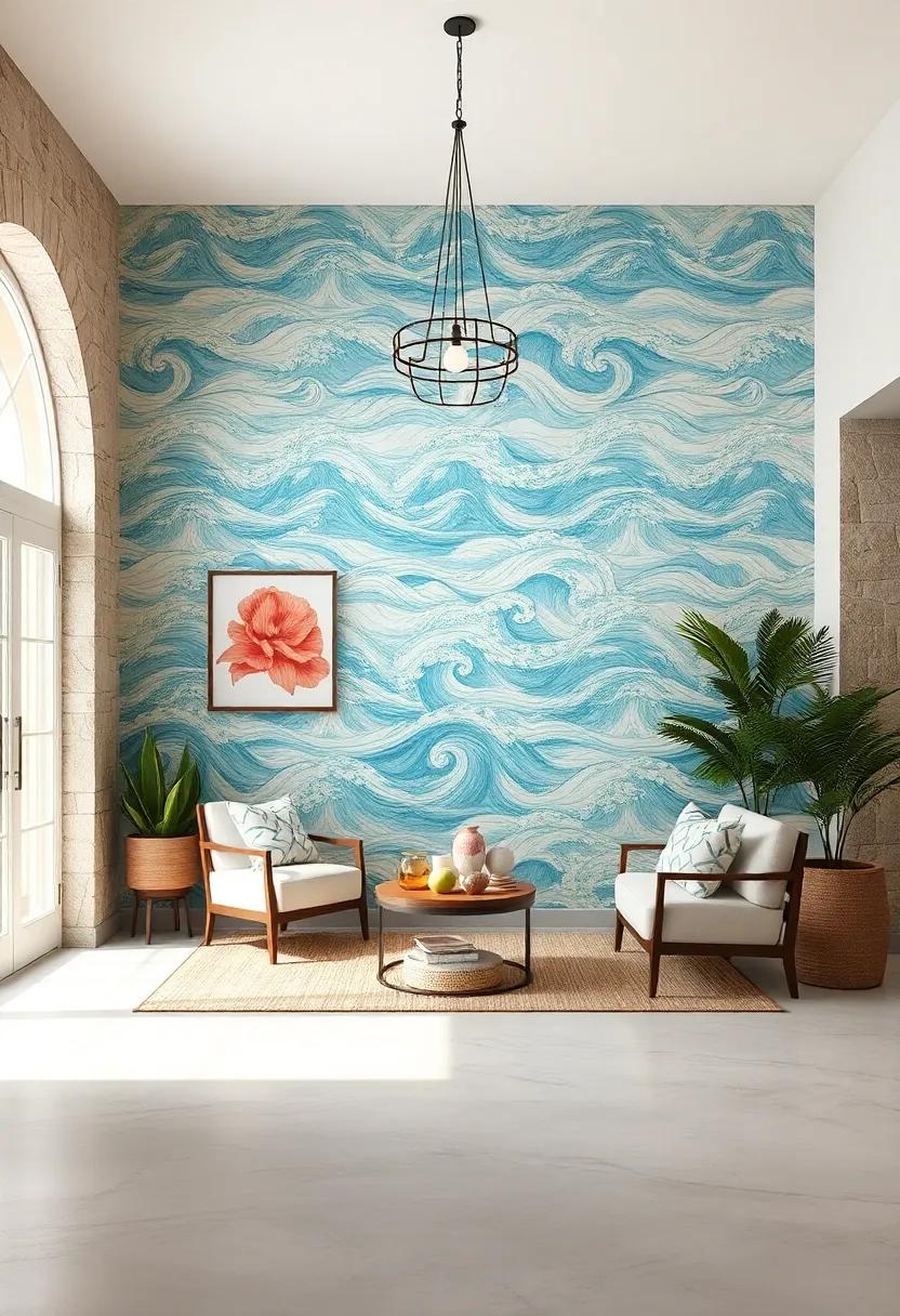 Ocean Wave ​Patterns: Use‍ wallpapers or decals that mimic waves‍ for an enchanting backdrop​ that⁣ draws ​inspiration⁣ from ⁣the ⁤sea