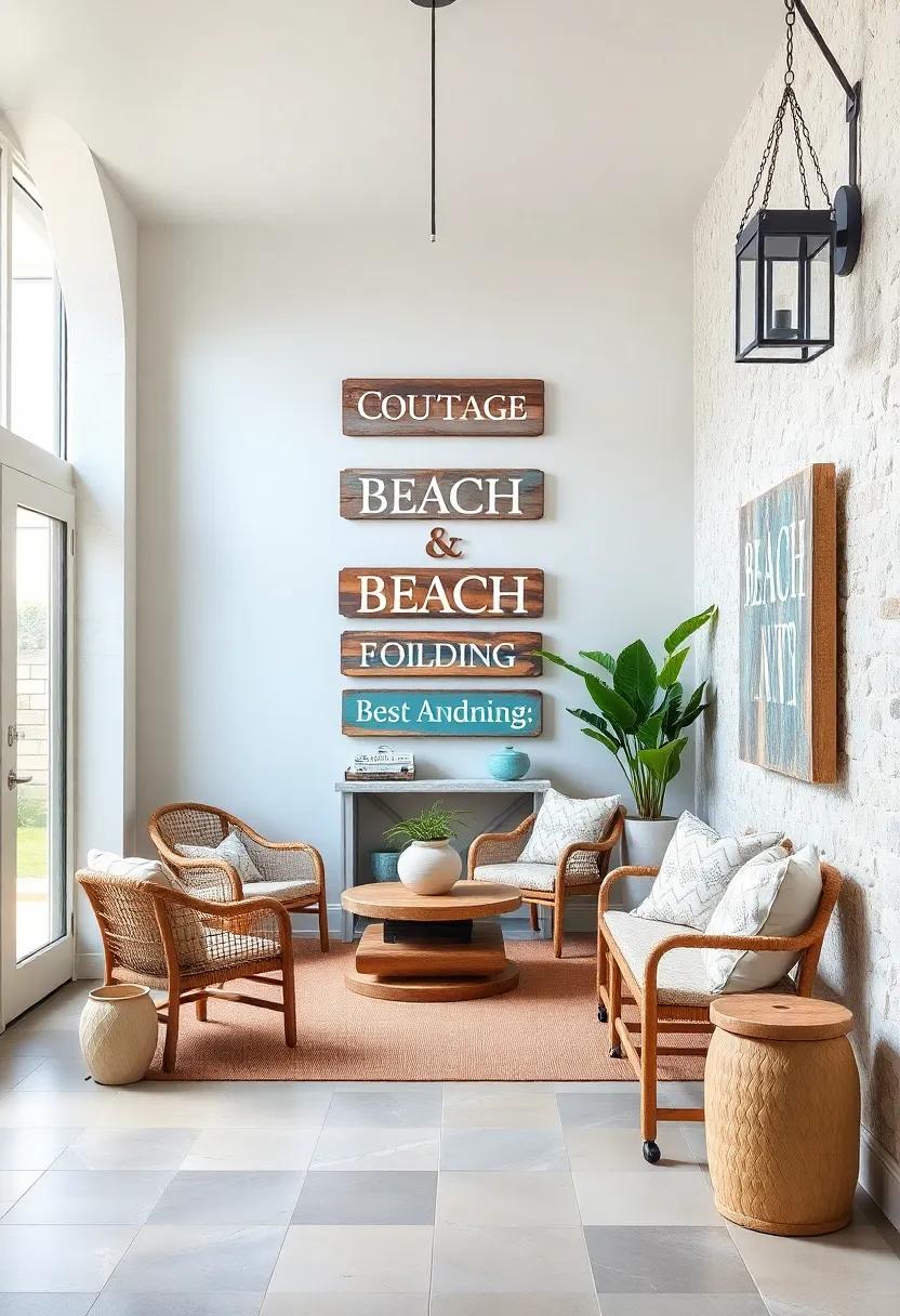 Vintage ⁤Beach Signs: ‌Rustic wooden signs with fun beach sayings‍ add a playful touch ⁢and set a relaxed tone