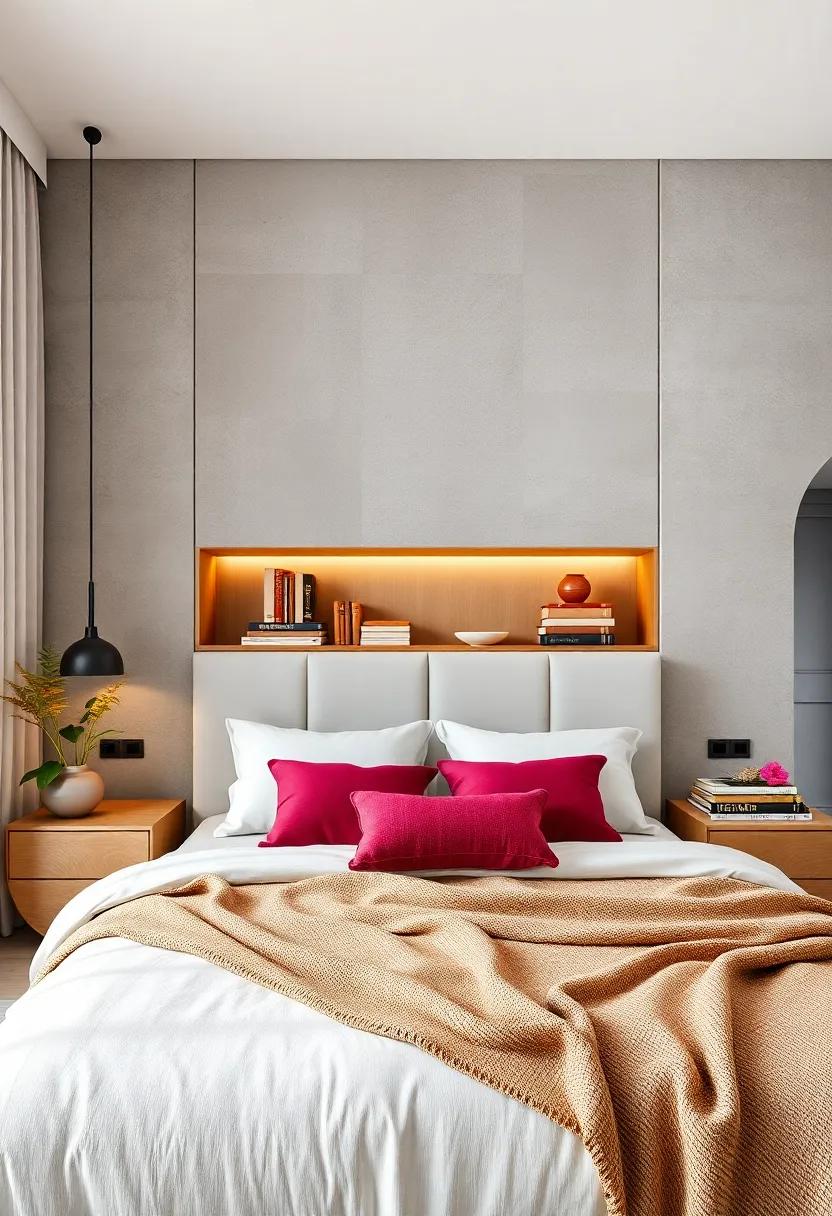 Built-in Shelves: Choose a headboard with integrated shelving to maximize space and display your favorite ⁣books⁤ or decorative items