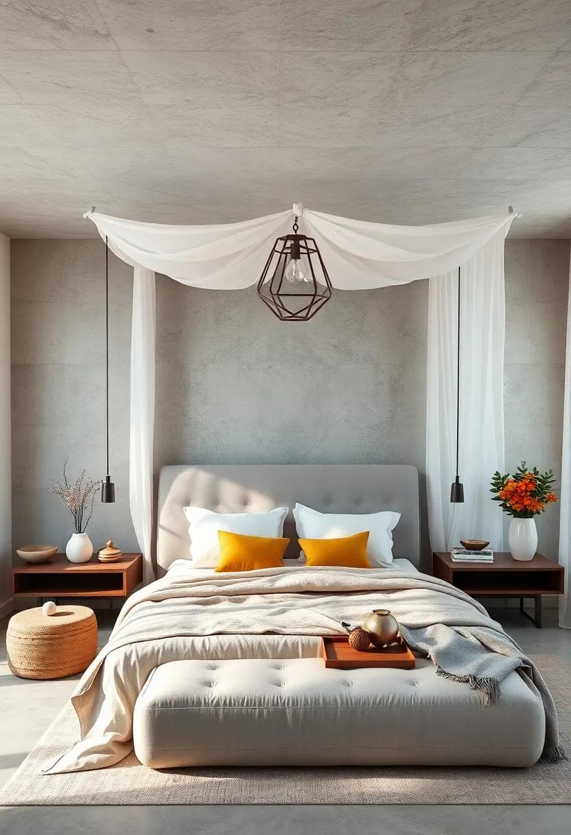 Minimalist Canopy: Create ⁢an open-canvas‍ canopy effect using a simple headboard combined with⁤ delicate drapes for a dreamy vibe
