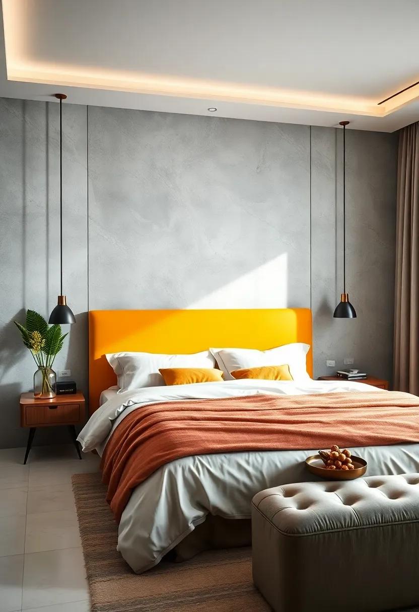 Use Bold Colors: Make a statement with a brightly painted⁢ headboard that ⁤serves as ⁤a focal point in the bedroom