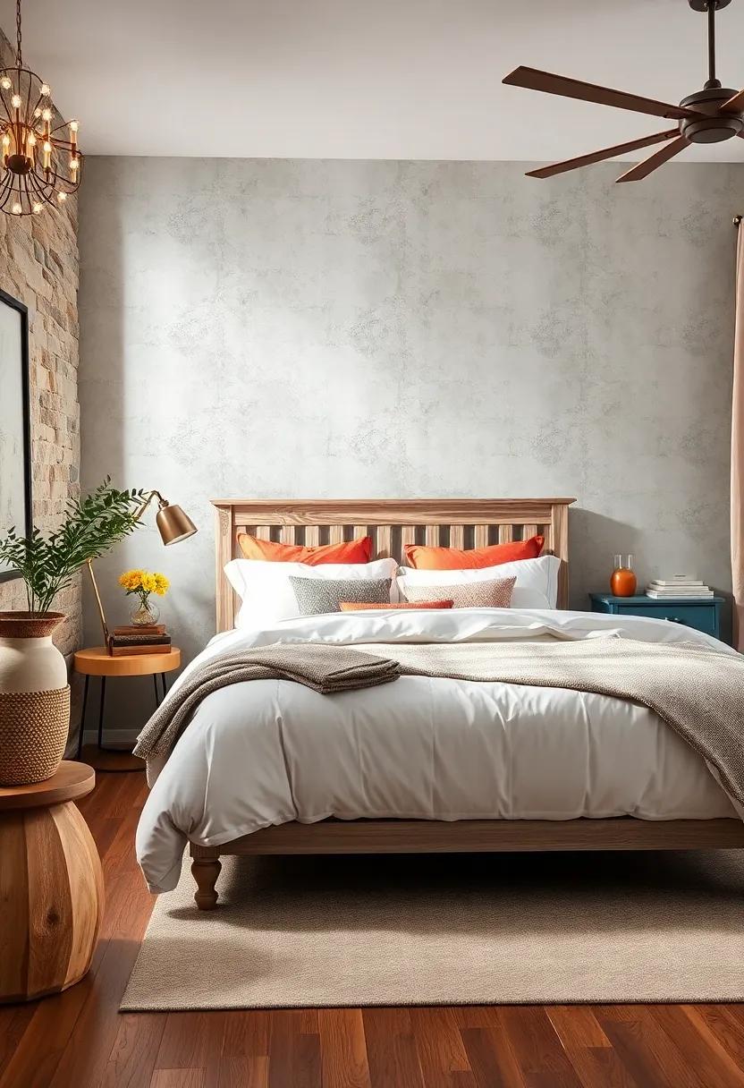 Farmhouse Style Bedframe Matched with Luxury Linens: Coziness meets sophistication for a dreamy bedroom retreat