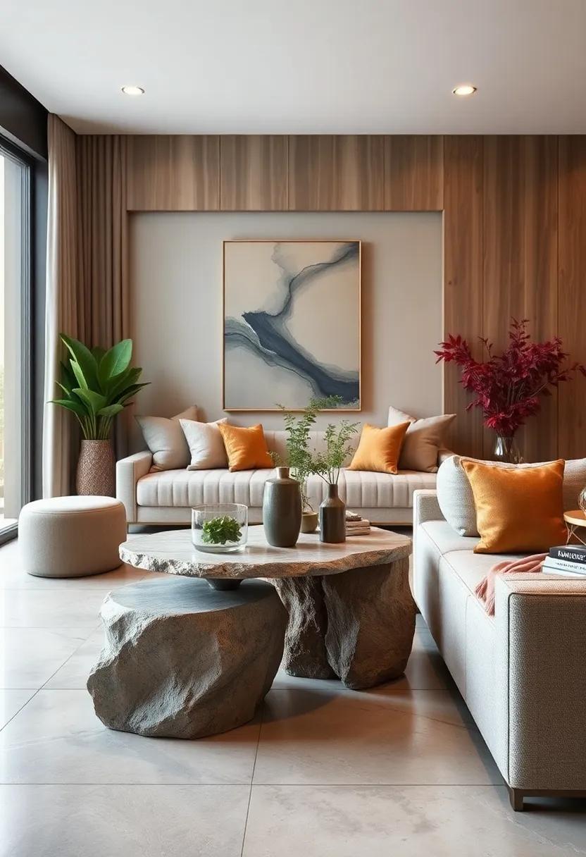 Nature's Touch: Bring the outdoors ⁣in with side‍ tables made from natural materials like stone ‍or​ driftwood, ‍fostering a calming atmosphere