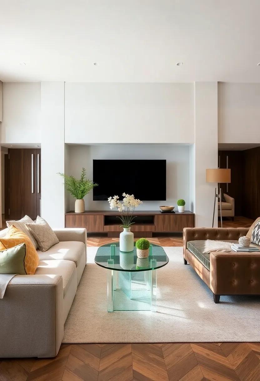 Transparent Trends: illuminate your‍ space with acrylic or glass side tables that ⁣provide a minimalist approach while maximizing light⁢ and ⁤openness