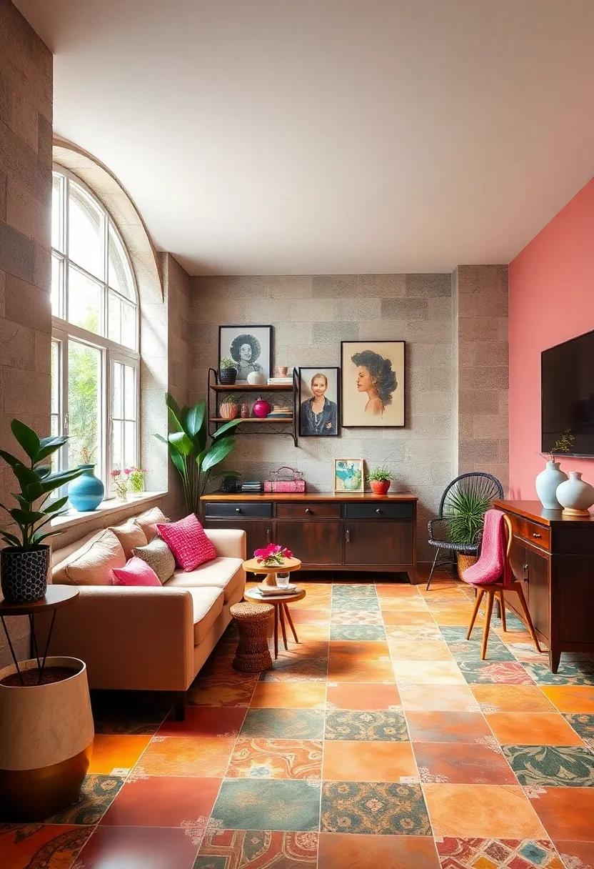 Eclectic ⁢Flooring: ⁢Experiment with colorful ⁢tiling or patterned vinyl in unique⁤ areas like a kitchen or bathroom for ⁤a fresh,unexpected flooring choice