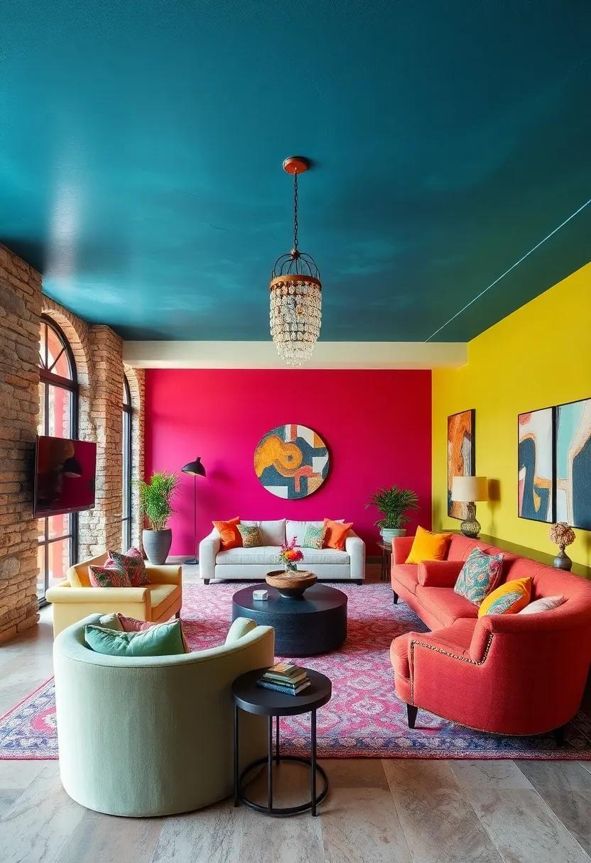 Fun Ceiling ‍Treatments:⁣ Don’t⁤ forget the ceiling; paint⁢ it a bold color or apply a ⁤design pattern ‍for an unexpected​ twist ⁣that will surprise your guests