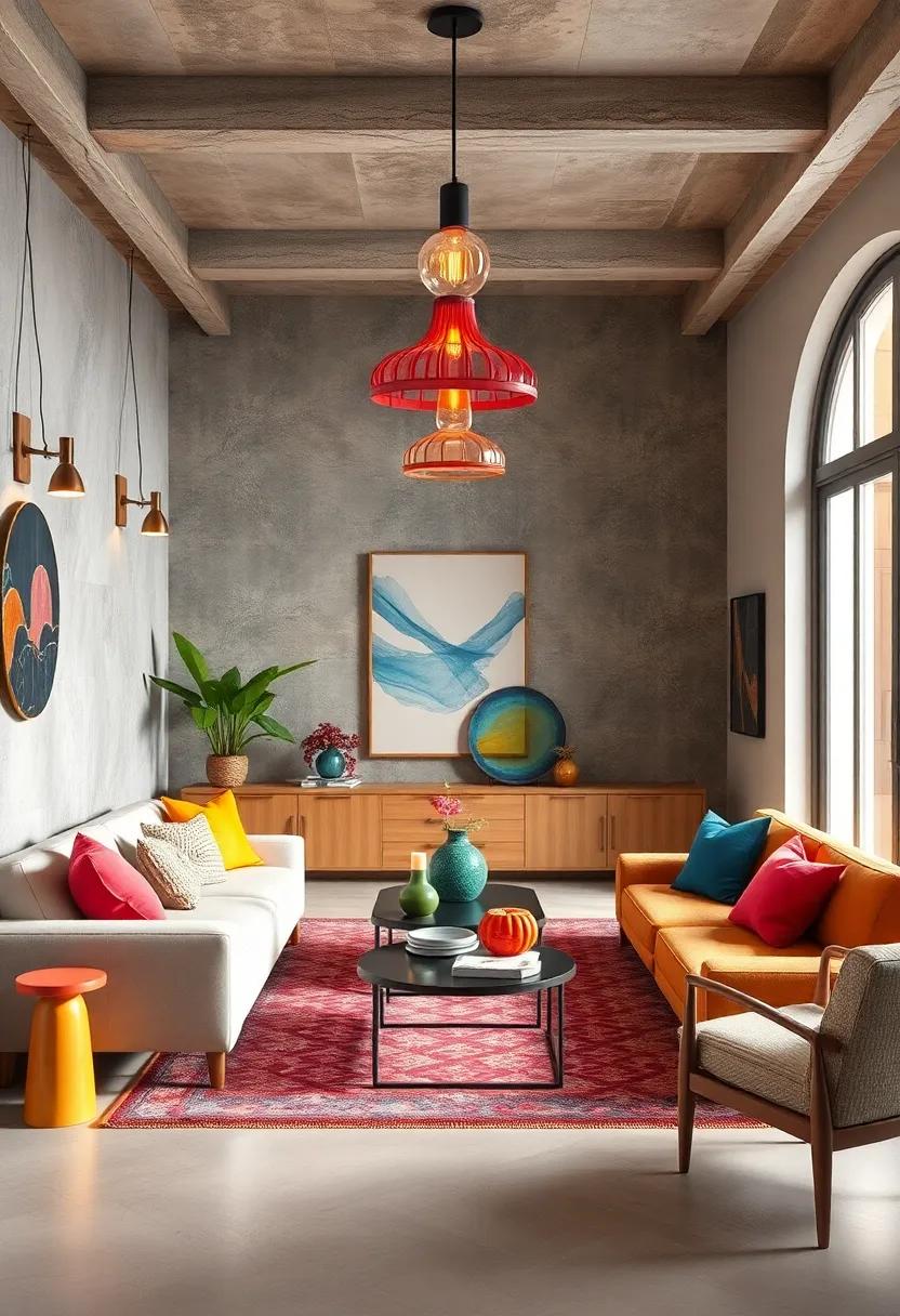 Unique⁢ Lighting: Select unconventional light‍ fixtures in⁣ bold colors or interesting ⁤designs to illuminate your room while making​ a‍ stylish statement