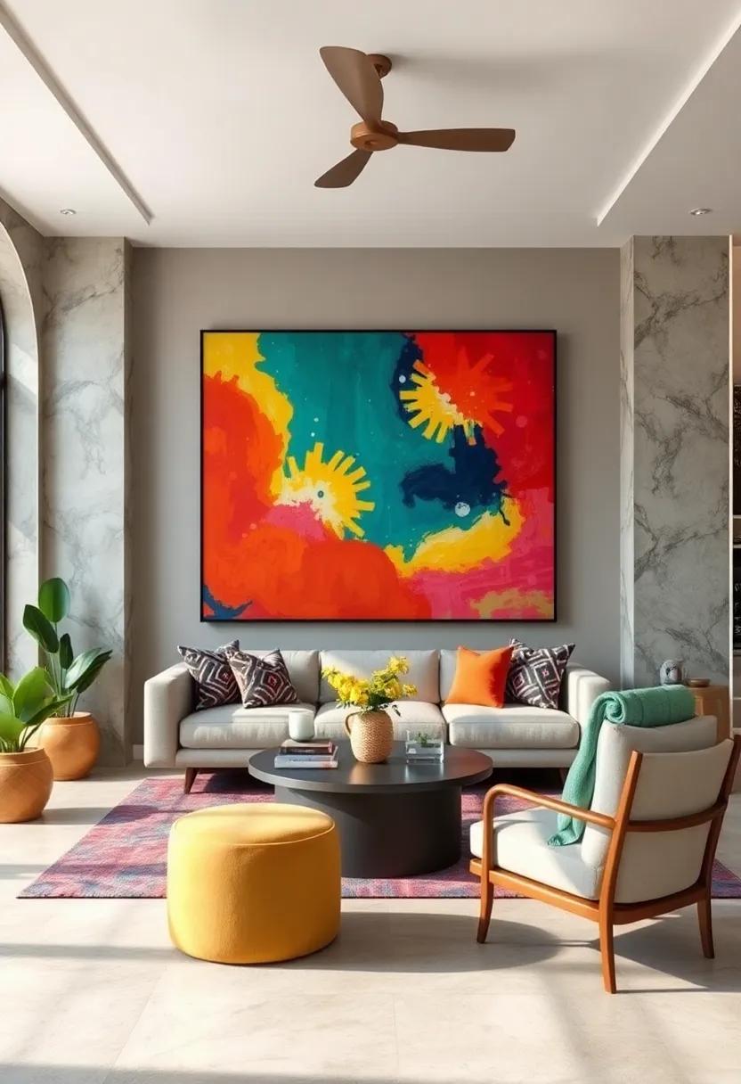 Vibrant Artwork: Choose large, colorful artwork that captures attention and serves ⁣as a focal point in your room, ⁢enhancing your eclectic vibe