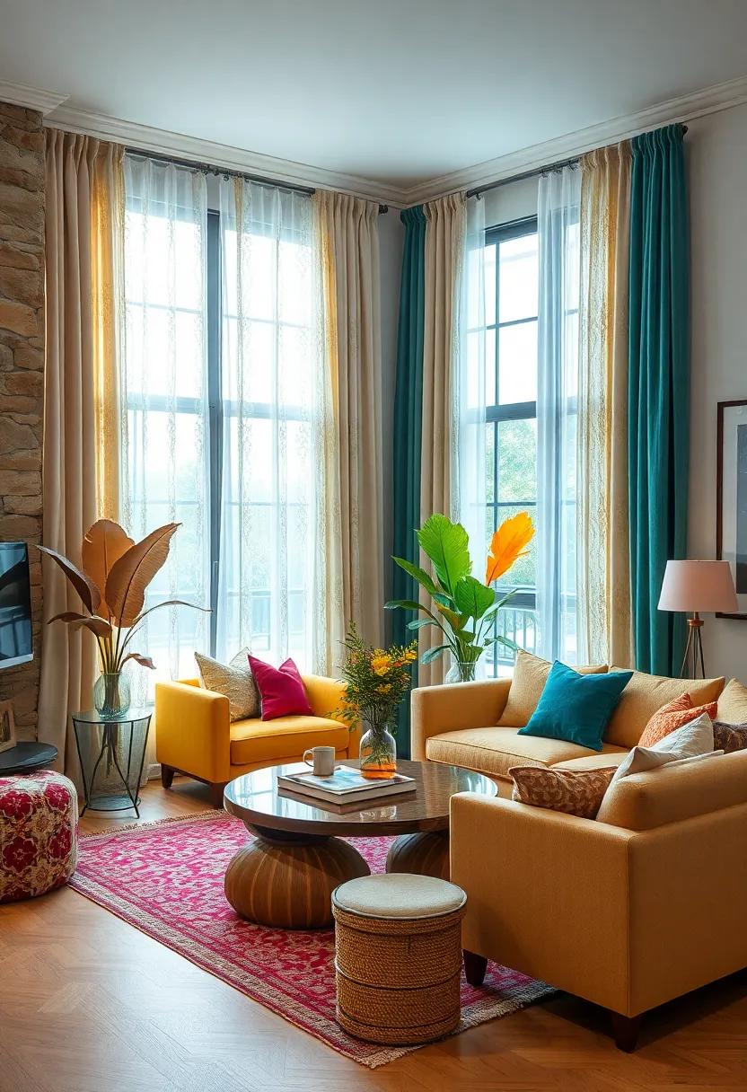 Eclectic Curtains: Opt for curtains made ⁢from varied fabrics, such ‌as lace, velvet,​ or‌ sheer materials, to add dimension ⁢and intrigue ⁢to your windows