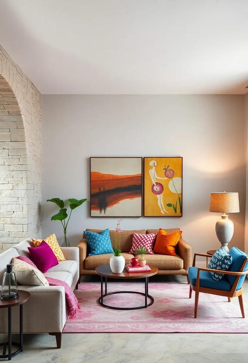 Fabric lampshades: Customize lampshades with vibrant fabrics that resonate ⁤with ⁢your color palette, elevating your lighting ⁢fixtures into statement⁢ pieces