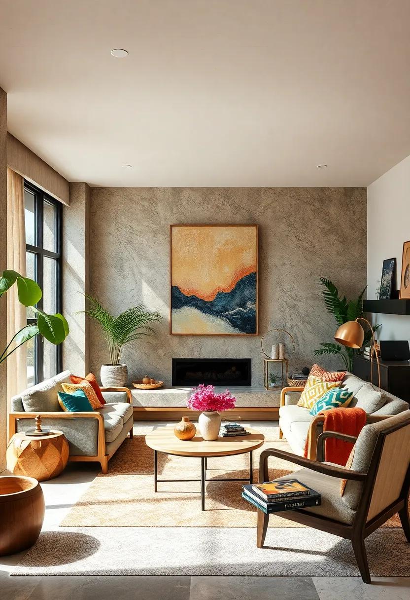 Textile-Inspired Art: ‍Display art pieces inspired by textile designs, such as prints​ of traditional fabrics⁢ or abstract representations​ of ​woven ‌pieces