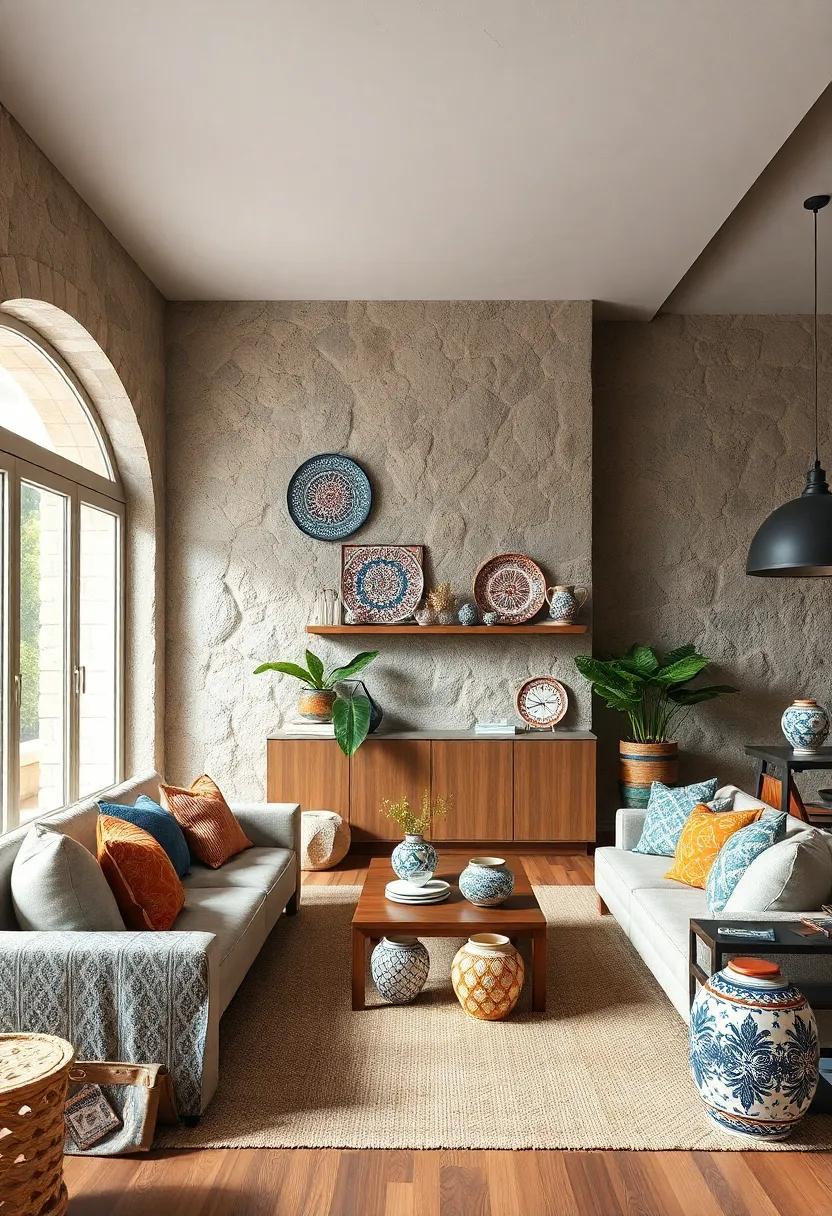 Colorful⁢ Ceramics: Showcase a selection of multi-patterned ceramic pots and dishes in your kitchen or living room for functional art