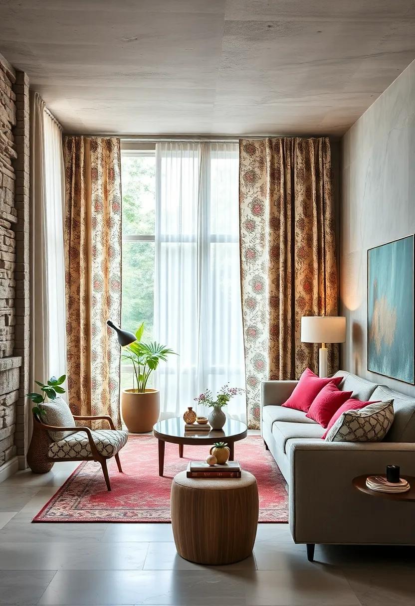 Eclectic Curtains:⁣ Opt for curtains that display a​ fun mix of prints or contrasting colors⁤ to add vibrancy to your windows