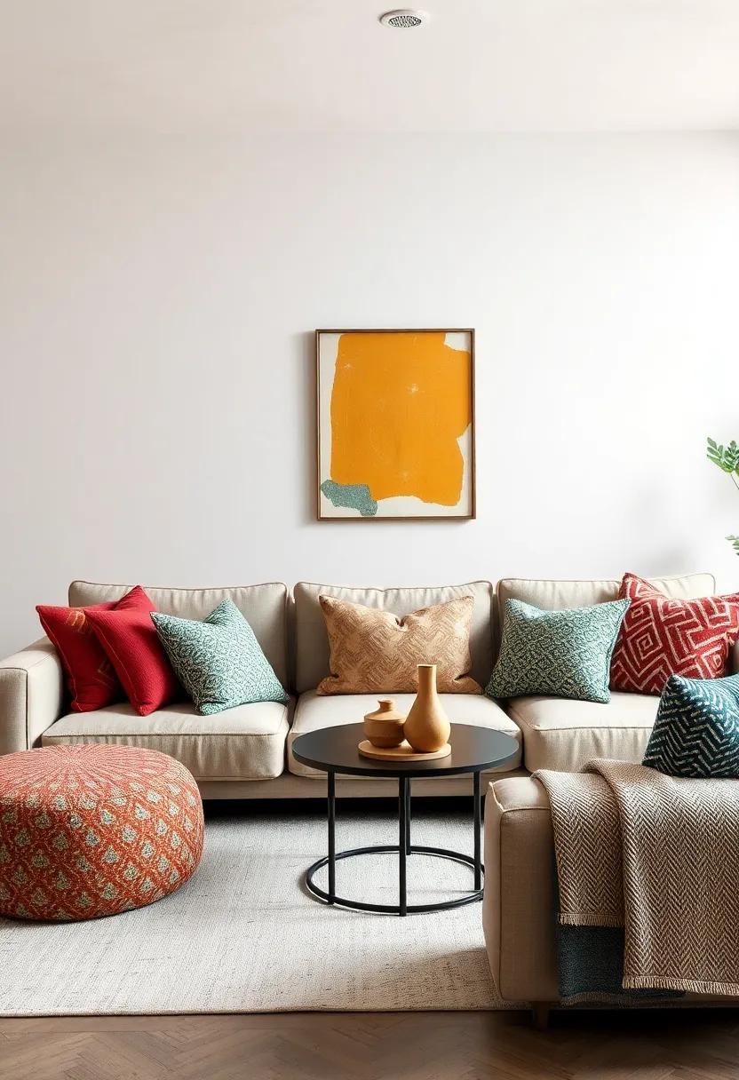 Layered Textiles: Combine throw​ pillows in diverse fabrics and prints⁤ on your sofa‍ to ‍create a cozy, inviting atmosphere ⁣that reflects ⁢your personality