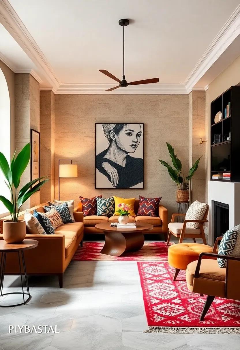 Patterned Flooring: Look for rugs with geometric prints or tiles that add energy to your floors⁤ and break ​away from traditional arrangements