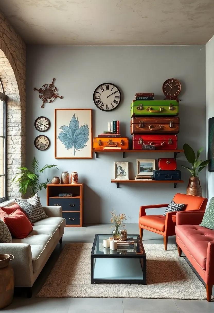 Vintage Suitcases as Shelves: Stack colorful vintage⁢ suitcases on the wall to create eye-catching shelves that house your⁢ cherished memorabilia