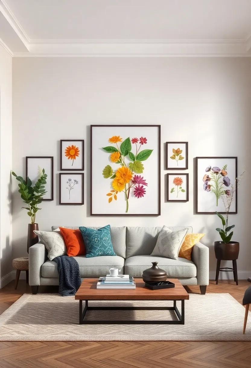 Botanical Wall Art: Showcase pressed flowers ⁤and leaves in frames for a touch of nature that brings vibrant color and life to ⁤your walls