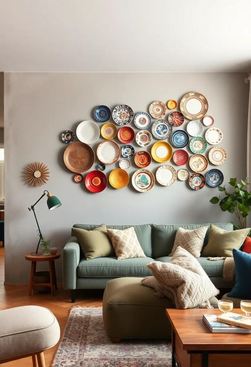 Vintage Plates Display: Hang a collection‍ of vintage plates in varying sizes and patterns⁣ to create a charming,thematic display